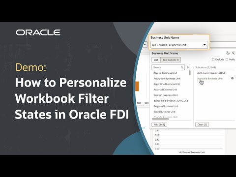 How to Personalize Workbook Filter States in Oracle FDI
