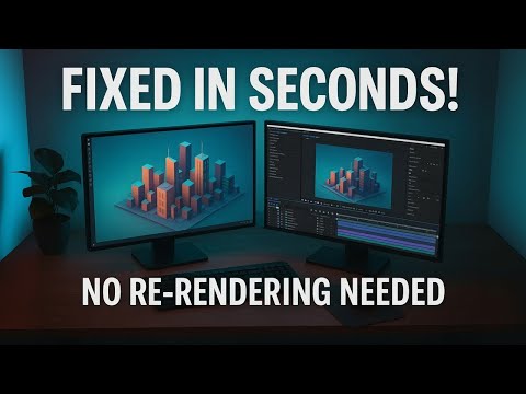 How I Fixed My 3D Render in Seconds Without Re-Rendering!