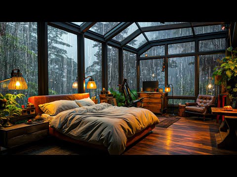 No Ads, Rain Sounds For Sleeping – Heavy Rain on Window for Deep Sleep, Relaxation, Meditation