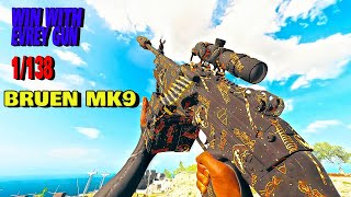 Winning With Every Weapon On REBIRTH ISLAND SOLO SQUAD ( 1/138 BRUEN Mk9) Crazy ending 😍🔥