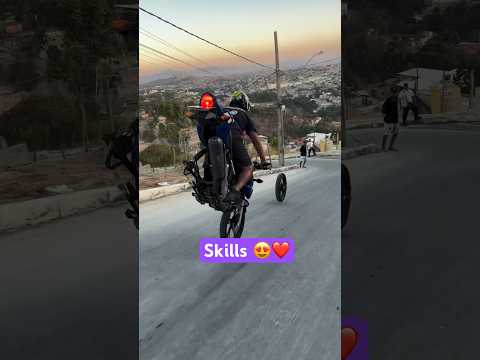 bike stunt Stoopie with one wheel ft brazil #stunt #bikestunt #bikelover #shorts #shortsvideo