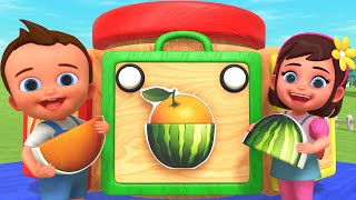 Learn Fruit Names with Baby! 🍎🍌 Wooden Puzzle & Round and Round Color Fun for Kids