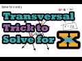 Solving Transversal Equations for X