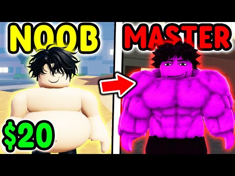 I Went NOOB To PRO With ONLY $20 in Roblox Gym League..