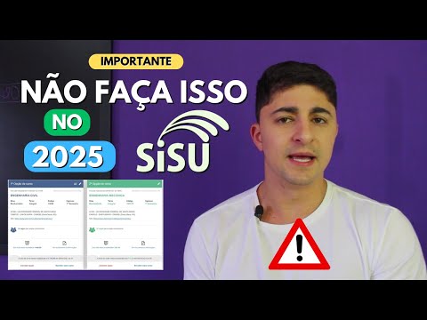 Não faça isso no SISU 2025 durante a Inscrição | SISU 2025