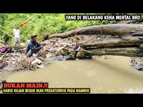 YA AMPUN.!! JORAN STILL GOOD HAMPIR PATAH DI AMUK IKAN BABON || MANCING SEHABIS HUJAN BUKAN MAIN