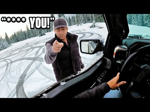 Crazy Encounter While Filming Donuts in the Snow - He Was Furious!