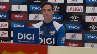 Íñigo Pérez en la previa del Barça – Rayo: “Ganar no es un milagro, ganar es el objetivo del equipo”