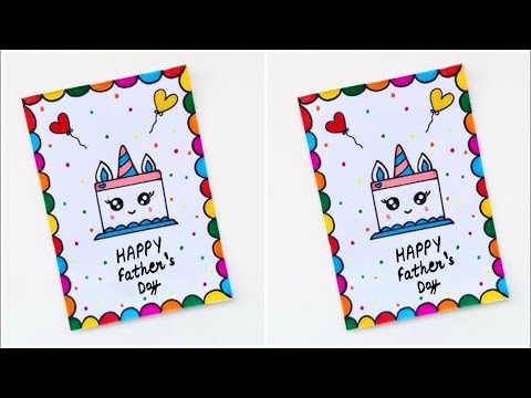 Easy & Unique Happy Father’s Day Card  | diy easy father day greeting card | step by step making