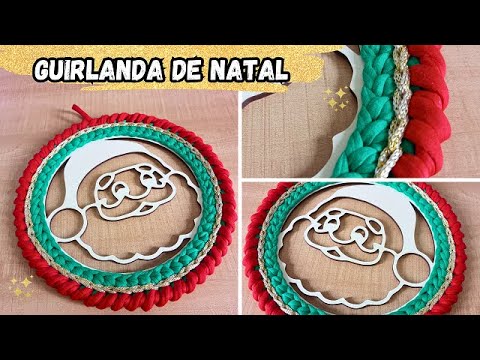 Guirlanda em fio de malha Tema de Natal