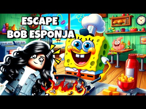 ROBLOX / ESCAPE DO BOB ESPONJA E NÃO VIRE UM HAMBÚRGUER DO PATRICK ESTRELA