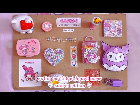 rating my sanrio fidget board asmr🩷pt.2 | ASMR | tutorial | sanriolve