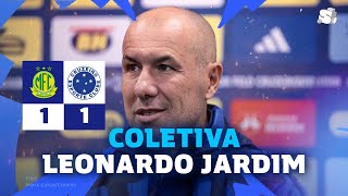 COLETIVA DO TÉCNICO LEONARDO JARDIM APÓS O EMPATE CONTRA O MIRASSOL