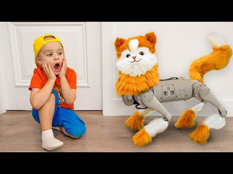 Anak-anak ingin memiliki hewan peliharaan dan bermain dengan kucing robot