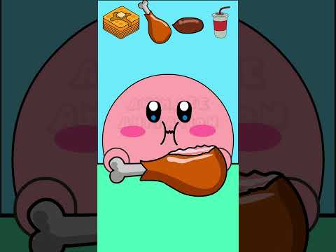 Kirby Emoji MUKBANG #eatingshow #animation