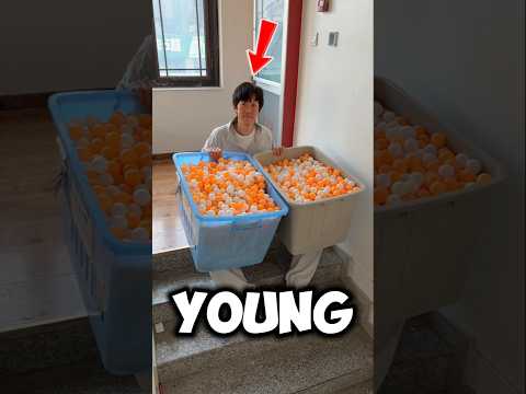 10,000 Balls vs 1 Tiny Cup... Can He Do it?.#shortvideo #americanlife #usashorts