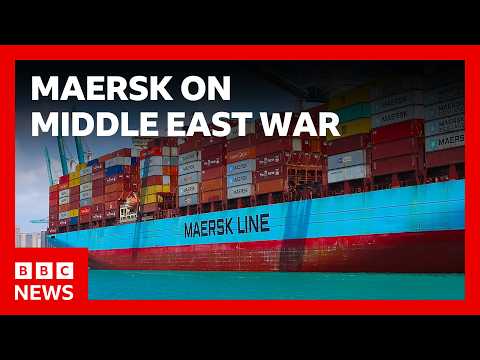 YouTube video thumbnail: Disruption caused by Middle East war has a 'profound impact' on shipping -Maersk’s boss