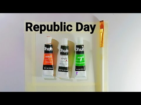 how to draw Republic Day painting 🖌️ Watercolor step by step 😱😱#india #republicday