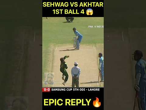 Sehwag vs Shoiab Akhtar 😱#cricket #shoiabakhtar #msdhoni #yuvrajsingh #indiavspakistan