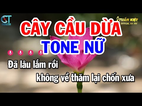 Karaoke Cây Cầu Dừa Tone Nữ ( Am ) Nhạc Sống Mới Nhất || Karaoke Tuấn Kiệt