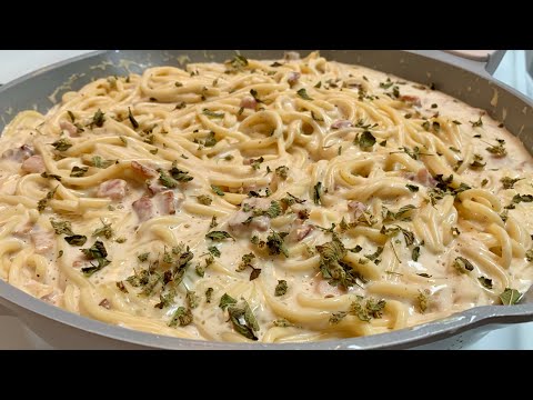 Espaguetis Cremosos con Bacon y Queso 🧀 ¡Fáciles y Listos en Minutos! | Receta Fácil y Deliciosa