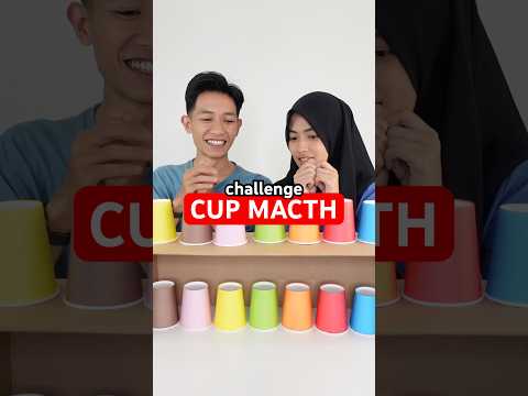 cocokologi warna gelas versi berdua #couple #challenge #funny #games #cupmatch #lucu