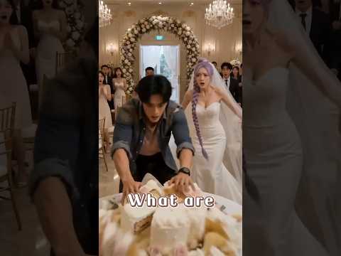 He Ruined the Wedding Cake to Save Her Life #jinu #rumi #funny #wedding #love