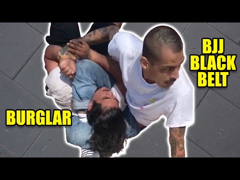 Unbelievable! BJJ Black Belt Stops Burglar with Triangle Choke