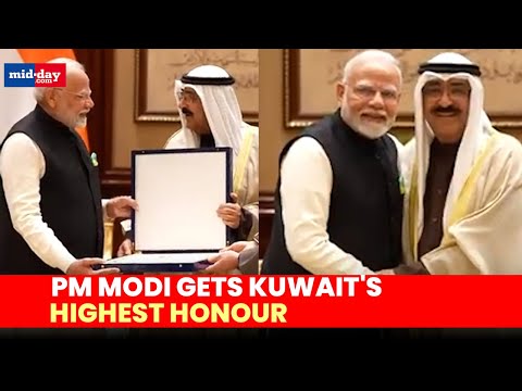 Kuwait Honors PM Modi with Prestigious 'Order of Mubarak Al-Kabeer'