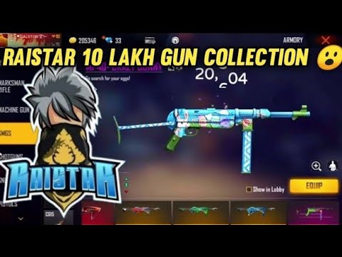 FREE FIRE FASTEST PLAYER GUN COLLECTION 😱OMG!
