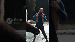 John Wayne Freshwater Fishing fights bear for fish