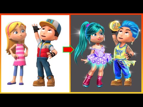 Transforming Paw Patrol Ryder & Katie Into Inside Out 2024 - Inside Out Movie