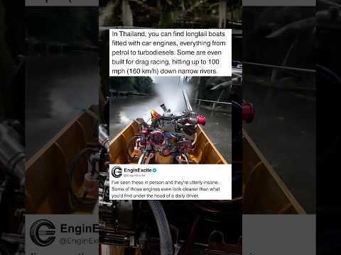Thailand’s Street Racing on Water #boat #engine #race