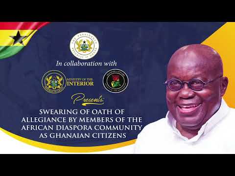 LIVE Swearing in Ceremony for Members of the African Diaspora Community as Ghanaian Citizens