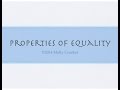 Properties of Algebraic Equations