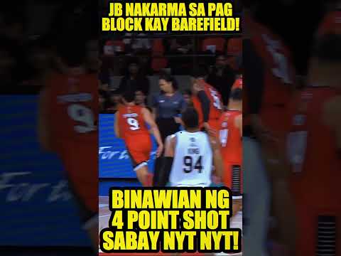 JUSTIN BROWNLEE NAKARMA SA PAG BLOCK KAY SEDRICK BAREFIELD! BINAWIAN NG 4 POINT SHOT SABAY NYT NYT!