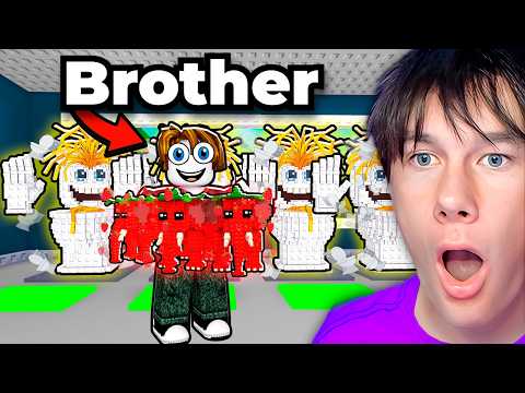 I Upgraded My Little Brother's Account in Steal a Brainrot!
