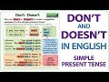 Differentiating Don't and Doesn't in Negative Sentences