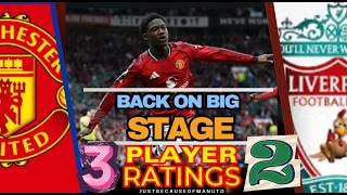 MAN UTD 3 vs 2 LIVERPOOL PLAYER RATINGS | UCL FOR SURE | KOBBIE MAINO MASTERCLASS!!!