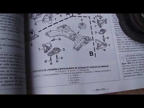 Замена задней опоры двигателя Рено Сценик 2 1 9 dci