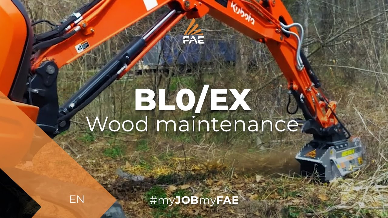 Video - FAE BL0/EX - FAE BL0/EX forestry mulcher in action with a Kubota excavator