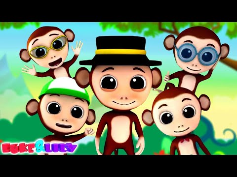 Five Little Monkeys Jumping On The Bed Nursery Rhymes & Kids Songs