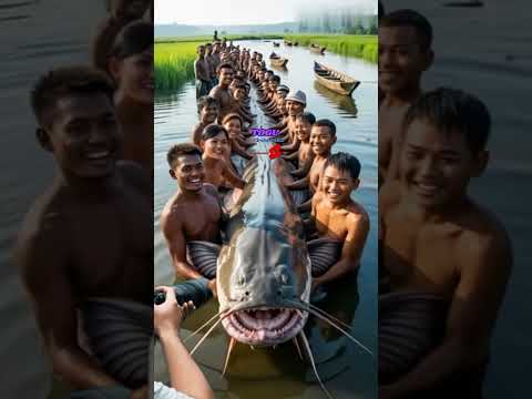 holding the longest catfish in the world