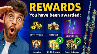 8 Ball Pool Just Blew My Mind - Look at These Rewards! I Got the Sovereign Cue  (Maxed Out!)