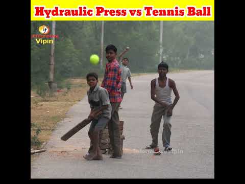 Hydraulic Press Vs Tennis Ball Experiment | Hydraulic press Experiment | #shorts