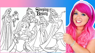 Coloring Princess Aurora 👑 Sleeping Beauty Coloring Pages | Disney Princess Coloring Videos