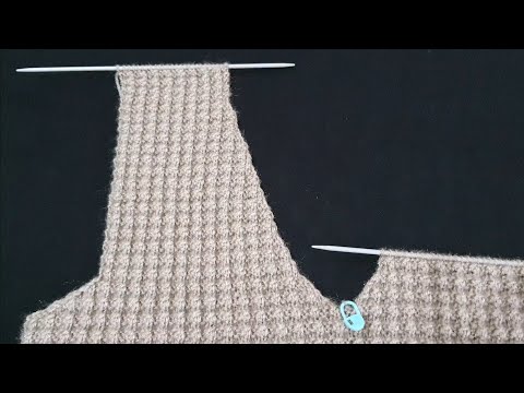 Decrease Arm Hole & V Neck in a Sweater