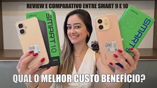 INFINIX SMART 10 REVIEW E COMPARATIVO COM SMART 9- QUAL MELHOR CUSTO BENEFÍCIO