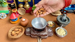 Miniature Badam Rabdi  Recipe l Miniature Cooking l Badam Rabdi Sweet l Viral Sweet Recipes l