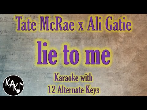 lie to me Karaoke – Tate McRae x Ali Gatie Instrumental Lower Higher Male Female Original Key